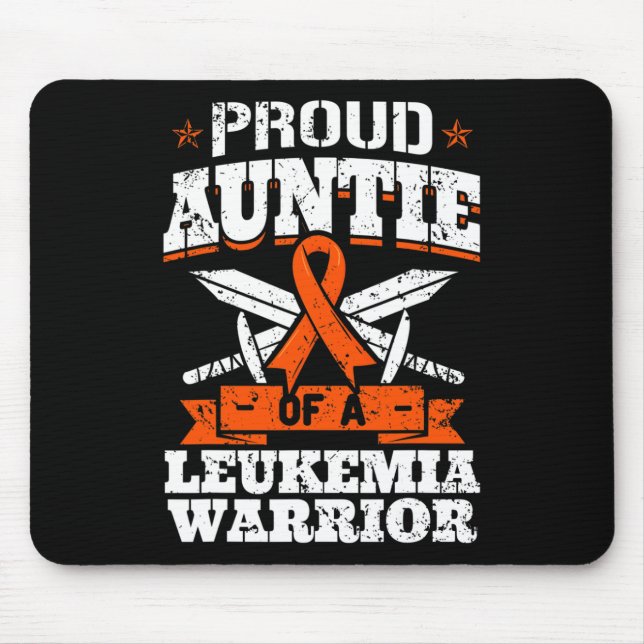 Alfombrilla De Ratón Orgullosa Tía De Un Guerrero De La Leucemia Concie (Frente)
