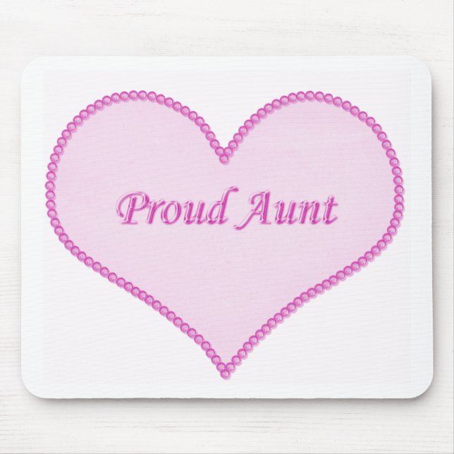Alfombrilla De Ratón Orgullosa tía Mousepad, rosa (Frente)