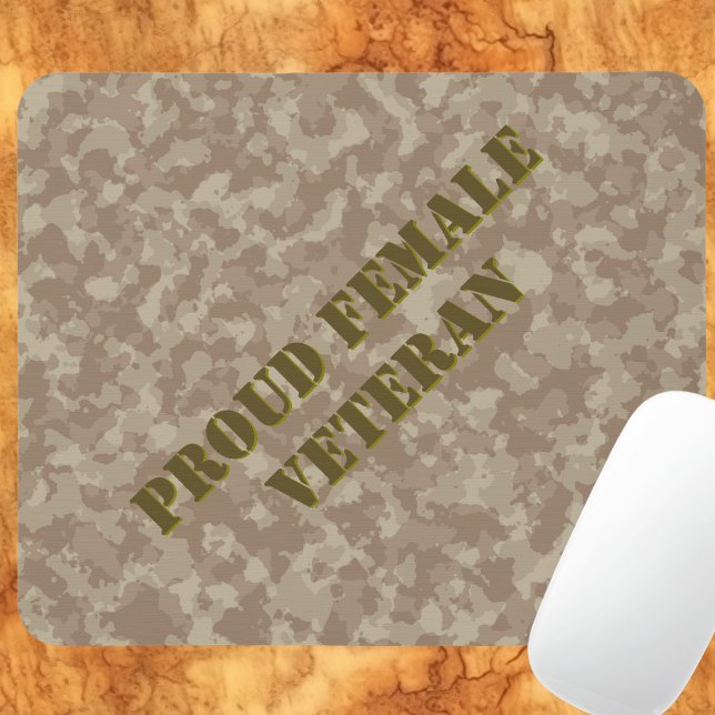 Alfombrilla De Ratón Orgullosa veterana arena Tan Camo Mouse Pad (Subido por el creador)
