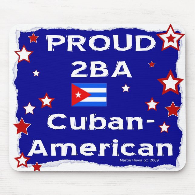 Alfombrilla De Ratón Orgulloso 2B Un Cubano-Americano - Mousepad (Frente)