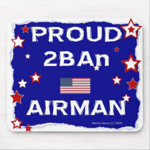 Alfombrilla De Ratón Orgulloso 2BAn Airman - En honor - Mousepad
