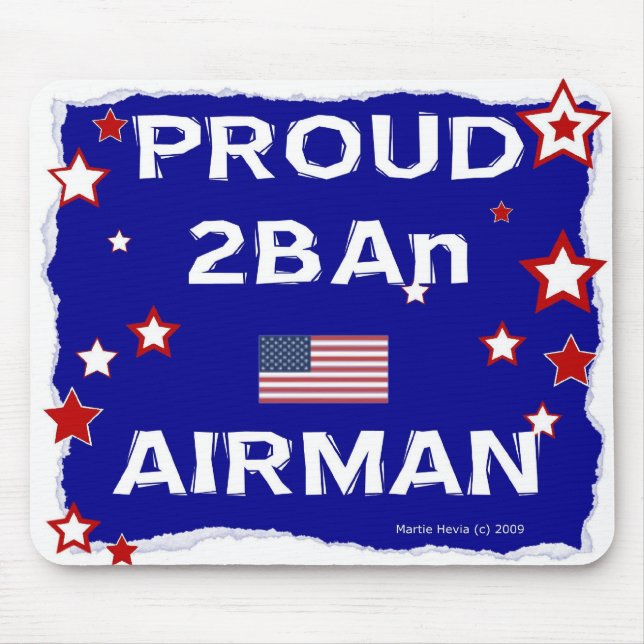 Alfombrilla De Ratón Orgulloso 2BAn Airman - En honor - Mousepad (Frente)