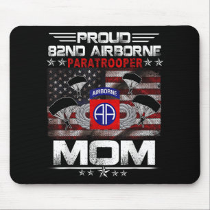 Alfombrilla De Ratón Orgulloso 82º Paracaidista Aéreo Mamá Us Flag - Ve