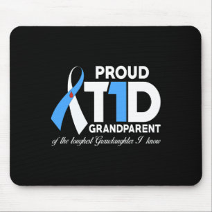 Alfombrilla De Ratón Orgulloso Abuelo De T1D De La Nieta Diabetes Aw