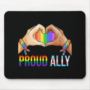 Alfombrilla De Ratón Orgulloso aliado Orgullo LGBT Bandera transgénero