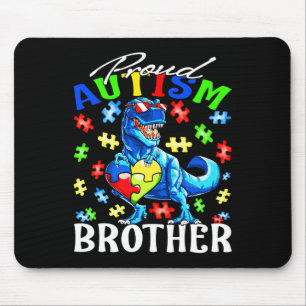 Alfombrilla De Ratón Orgulloso autismo Hermano Dinosaurio Autismo Conci