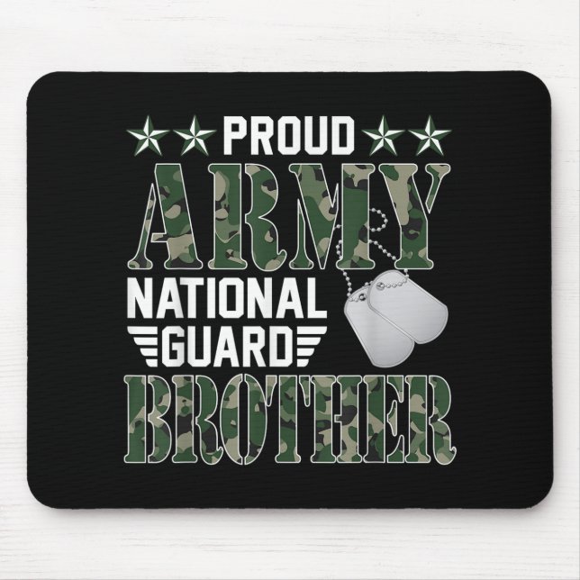 Alfombrilla De Ratón Orgulloso Ejército Guardia Nacional Hermano Famili (Frente)