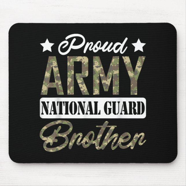 Alfombrilla De Ratón Orgulloso Ejército Guardia Nacional Hermano Famili (Frente)