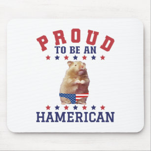 Alfombrilla De Ratón Orgulloso Hamerican 4 de julio Patriótico American