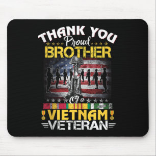 Alfombrilla De Ratón Orgulloso Hermano De Un Veterano Vietnamita - Grac