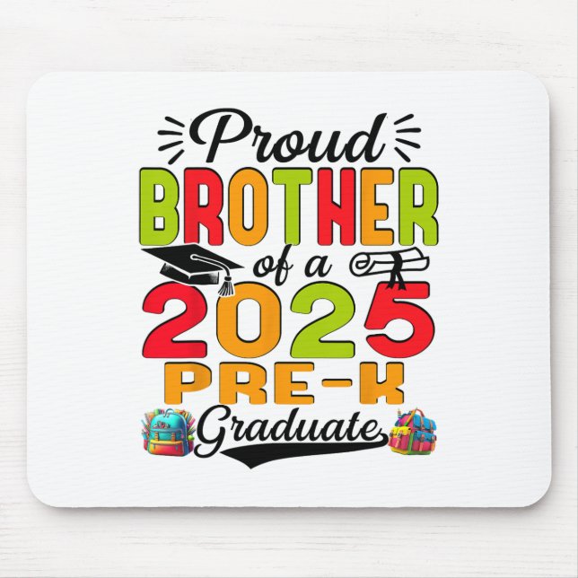 Alfombrilla De Ratón Orgulloso Hermano del Día del Padre de Graduados P (Frente)