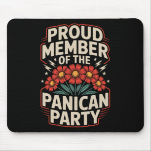 Alfombrilla De Ratón Orgulloso Miembro Del Partido Panican Floral Anti