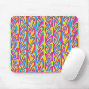 Alfombrilla De Ratón Orgulloso Pansexual Groovy Trippy Squiggly Quirky 