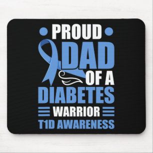 Alfombrilla De Ratón Orgulloso Papá De Un Guerrero De La Diabetes Tipo