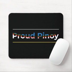 Alfombrilla De Ratón Orgulloso Pinoy - Bandera Filipina Letras de Arte