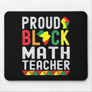 Alfombrilla De Ratón Orgulloso profesor de matemáticas negro afroameric