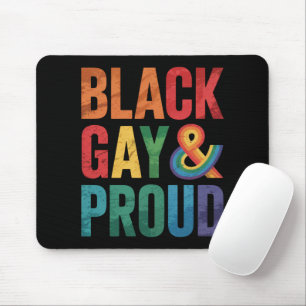 Alfombrilla De Ratón Orgullosos Negros Gays y LGTBQ Queers Negros