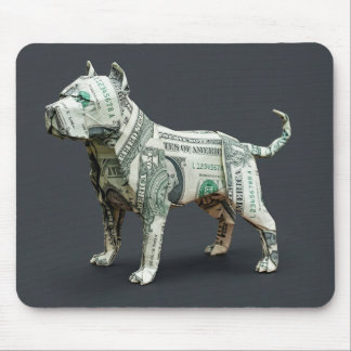 Alfombrilla De Ratón Origami Pit Bull de dinero