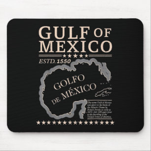 Alfombrilla De Ratón Origen Del Mapa Vintage Del Golfo De México Desde 