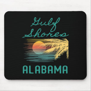 Alfombrilla De Ratón Original Gulf Shores Palm Tree Sunset Novedad Art