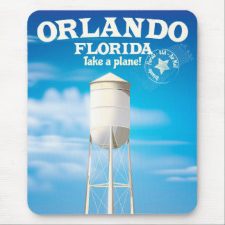 Alfombrilla De Ratón Orlando, Florida Water Tower, viaje impreso.