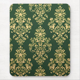 Alfombrilla De Ratón Ornamentación clásica verde rococó