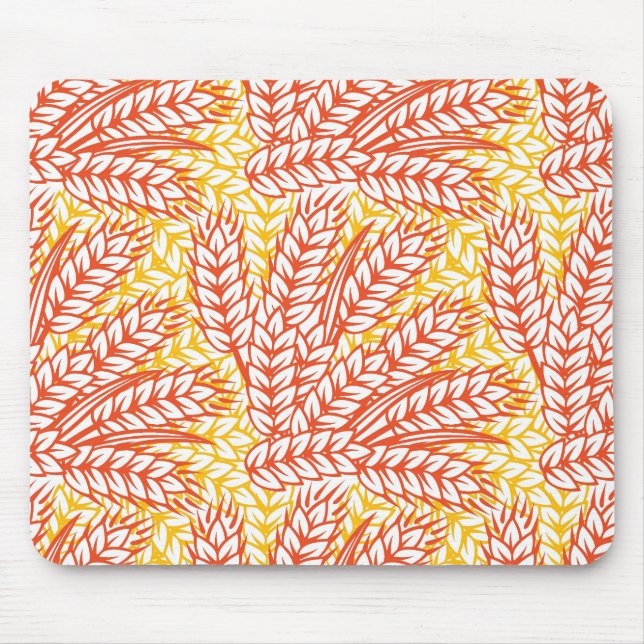 Alfombrilla De Ratón Ornamento con los oídos del trigo (Frente)