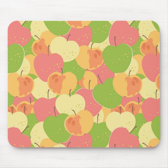 Alfombrilla De Ratón Ornamento con manzanas (Frente)