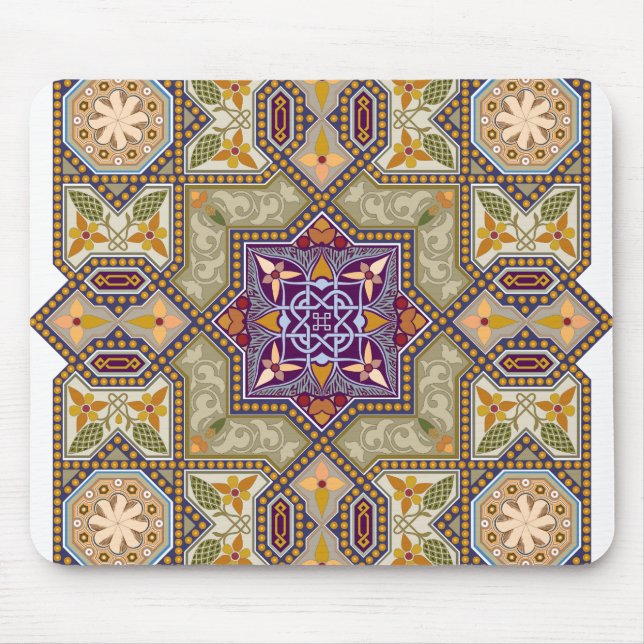Alfombrilla De Ratón Ornamento de dibujo de época (Frente)