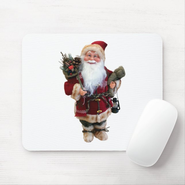 Alfombrilla De Ratón Ornamento navideño muñeca de Santa Claus (Con ratón)