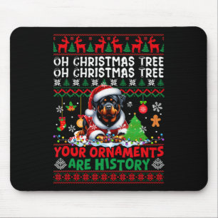 Alfombrilla De Ratón Ornamentos de árbol de navidad son historia Sweate