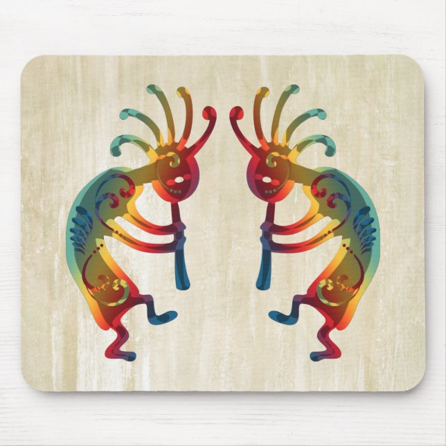 Alfombrilla De Ratón Ornamentos de KOKOPELLI + tus ideas (Frente)