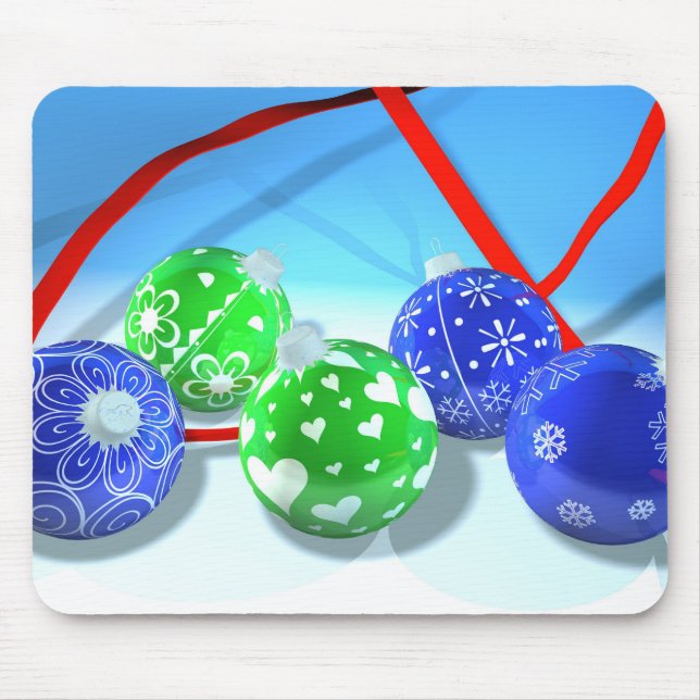 Alfombrilla De Ratón Ornamentos de Navidad (Frente)