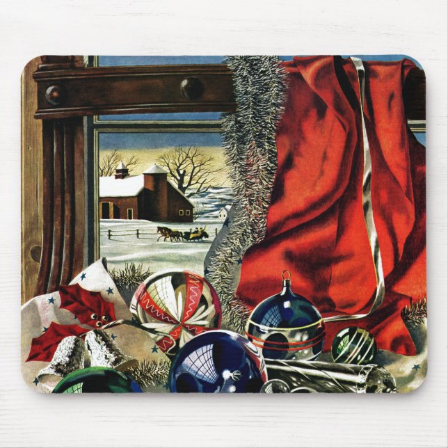Alfombrilla De Ratón Ornamentos del navidad (Frente)