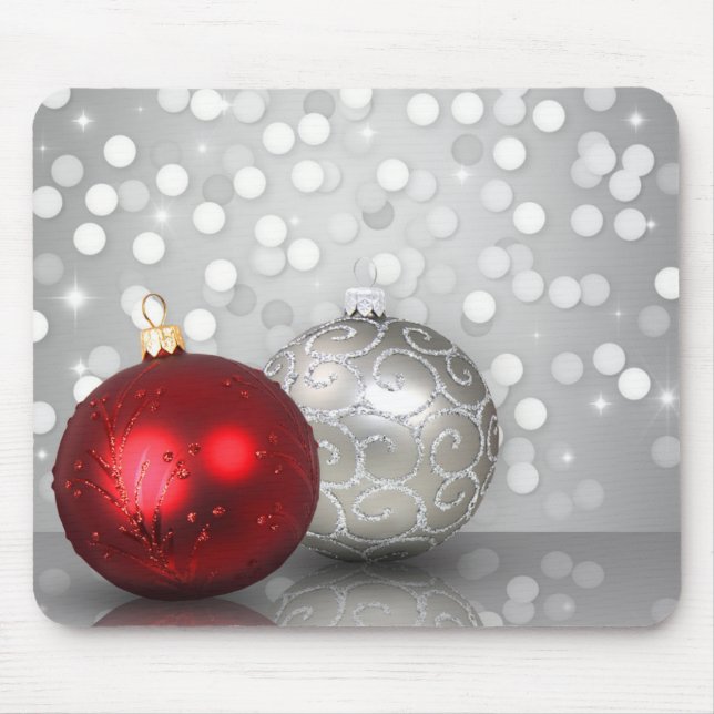 Alfombrilla De Ratón Ornamentos trémulos del navidad - Mousepad (Frente)