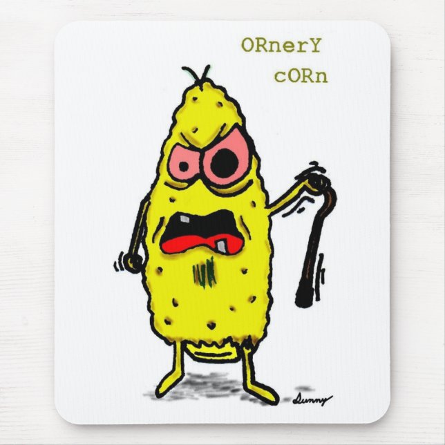 Alfombrilla De Ratón Ornery Corn Mousepad (Frente)
