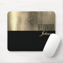 Oro amarillo y nombre simple negro