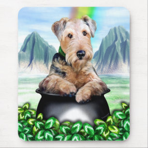 Alfombrilla De Ratón Oro de Airedale Terrier