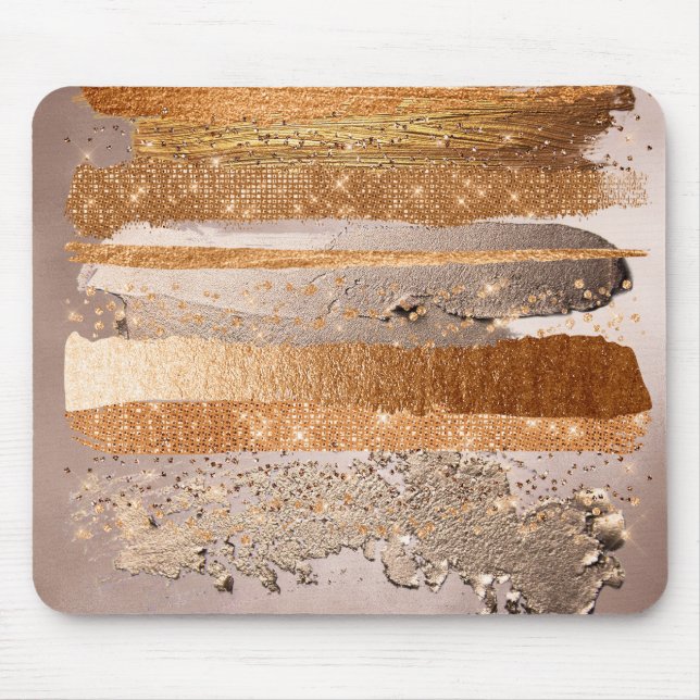 Alfombrilla De Ratón Oro de cobre estalla textura de glamour (Frente)