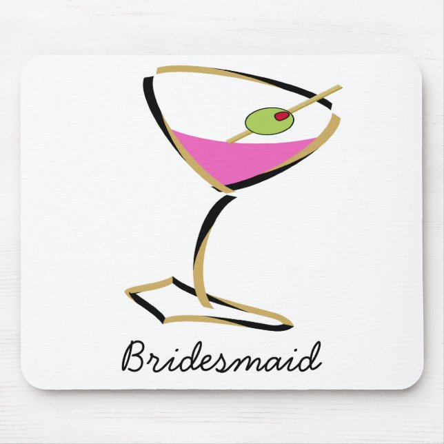 Alfombrilla De Ratón oro de martini divertido (Frente)