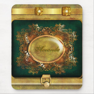 Alfombrilla De Ratón Oro del victorian del vintage