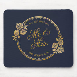 Alfombrilla De Ratón Oro elegante personalizado casando el | Mousepad