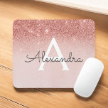 Alfombrilla De Ratón Oro Girona Rosa - Monograma Purpurina Espuma Rosa<br><div class="desc">Girly Rubor Rosa - Rosa Purpurina de espuma dorada Monograma Nombre Glam Mousepad. Este Mousepad puede ser personalizado para incluir su nombre de pila.</div>