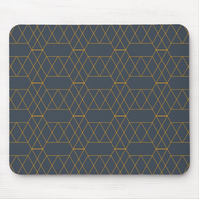 Alfombrilla De Ratón Oro, líneas simples, modernas, frescas, de moda (Frente)