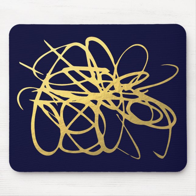 Alfombrilla De Ratón Oro magnífico Mousepad de la marina de guerra para (Frente)