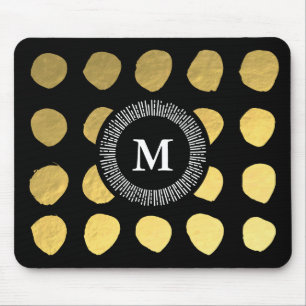 Alfombrilla De Ratón Oro negro magnífico Mousepad para su oficina