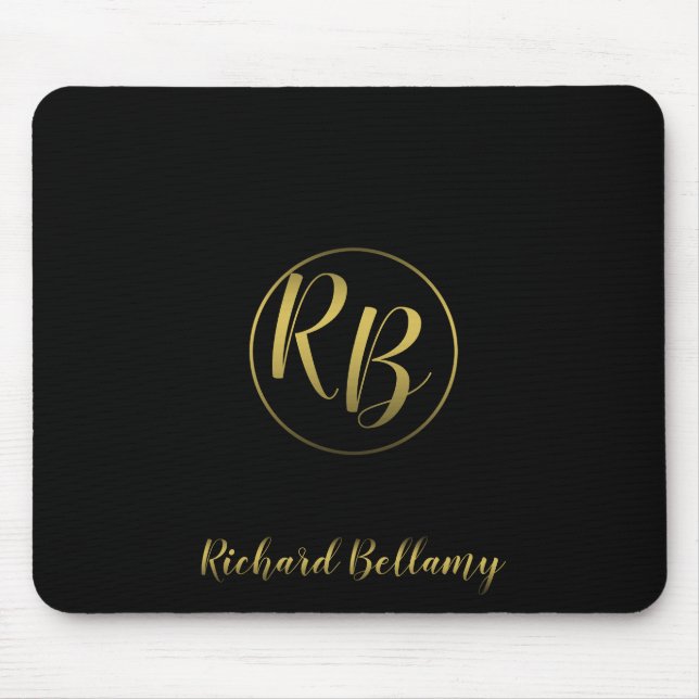 Alfombrilla De Ratón Oro negro simple profesional - Mousepad (Frente)