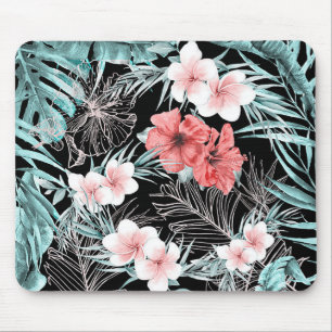Alfombrilla De Ratón Oro Rosa Chic Tropical Botánico Isla Paraíso