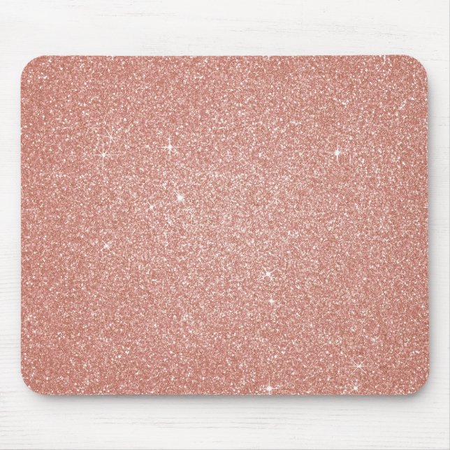 Alfombrilla De Ratón Oro Rosa: Purpurina rosa Rubor y espárragos (Frente)