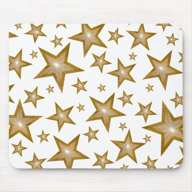 Alfombrilla De Ratón Oro Stars mousept white (Frente)